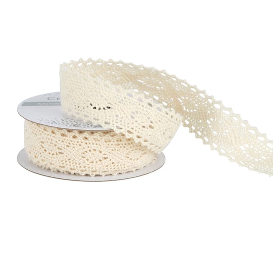 1" x 2yd. Lace Trim Ribbon by Celebrate It®
